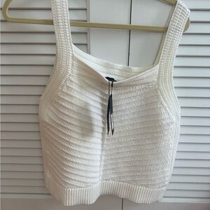 Banana Republic Cream Knit Crop Top